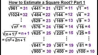 Algebra - Ch. 17: Roots and Radicals (2 of 20) How to Estimate a Square Root (Part 1)