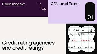 Credit rating agencies and credit ratings (for the CFA Level 1 exam)