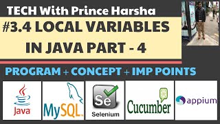 3.4 what are local variables - part 4 - types of variables -syntax-scope - with example program