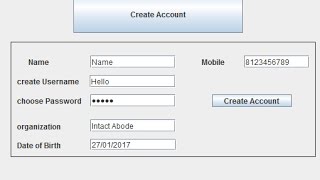 Java JDBC - Registration Form Using Swings/ASW/SWT/Windows Builder Part 4 - Intact Abode