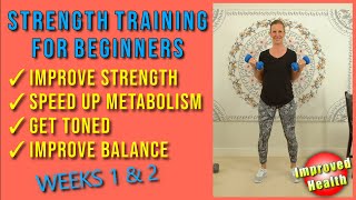 STRENGTH TRAINING for BEGINNERS | Build strength, get toned & speed up metabolism!