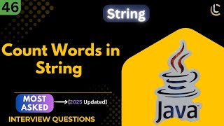 Count Words in a String in Java | Java String Program | Important Java Interview Question 🔥