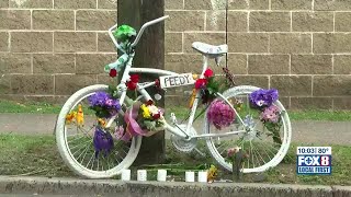Ghost bike dedication honors man fatally injured in crash