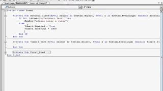 Visual Basic Express 2008/2010 Basic Timer Tutorial