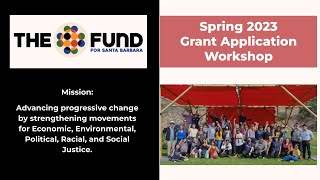 Spring 2023 Grant Application Workshop