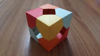 ORIGAMI PRACTICAL CUBE - How to make hand made paper arts