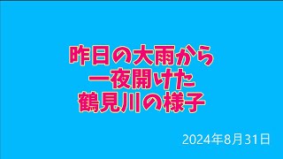 鶴見川　一夜明けた様子　2024年8月31日