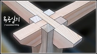 making the strongest 3-way leg joinery / castle joint [woodworking]