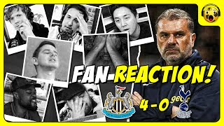 Spurs Fans FURIOUS Reactions to Newcastle 4-0 Tottenham | PREMIER LEAGUE