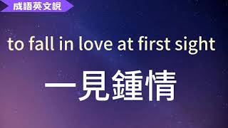 【成語英文說】to fall in love at first sight 一見鍾情 | 10個例句 | 中英字幕對照