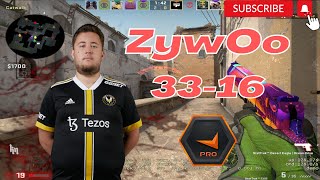 ZywOo 33-16 FPL SA w/apEX/Spinx (dust2) 2022.11.06