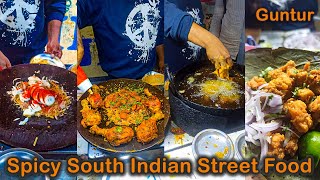 Mouth Watering Spicy Street Foods | Indian Street Food Guntur