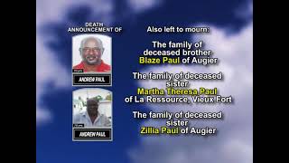 Andrew Paul ~ Long Obituary