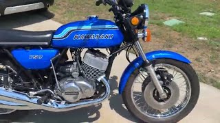 1972 Kawasaki H2 750: Impressive 2-Stroke Start-up \u0026 Walk-around | Vintage Motorcycle