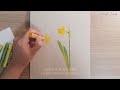 오일파스텔로 쉽게 꽃 그리기│스케치없이 수선화 그리기│how to draw a flower│ drawing routine