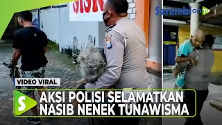 Viral Aksi Polisi Selamatkan Nasib Nenek Tunawisma, Digendong Karena Tidak Bisa Jalan