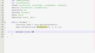 Java GUI Tutorial 31 - Click counter & timer (Part 1 of 4)