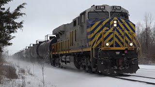 Freight Trains Through The Snow