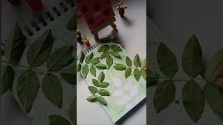 Easy Leaf Background #painting #leafpainting #leaf #leafart #shortviral #shorts #shortvideo