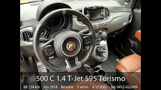 Abarth 500 C 1.4 T-Jet 595 Turismo /Apple Carplay/Bruin Leder/Beats audio/Climate Control/Navi/17''L