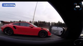 2016 Lotus Evora 400 Playing with Porsche 991 GT3 RS | Overtakes & Tunnel Sound