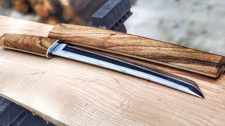 Knife Making - Modern Tanto Knife -DIY Tanto from old file