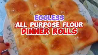 Roti Paung Tepung Gandum dengan Sukatan Cawan serta cara menguli tanpa mesin | Eggless Dinner Roll