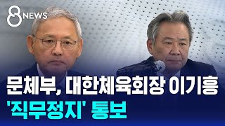 문체부, 이기흥 회장 '직무정지' / SBS 8뉴스