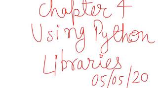 Class XII CS chapter.4 Using Python library part 1
