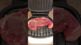 Steak 🥩 on the George Foreman Grill! Sad! #shorts #steak #food #grill #beef