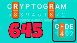CRYPTOGRAM 645