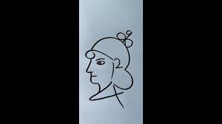 How to make woman drawing by counting|uj short drawing #viral #youtubeshorts #drawing #shorts #short