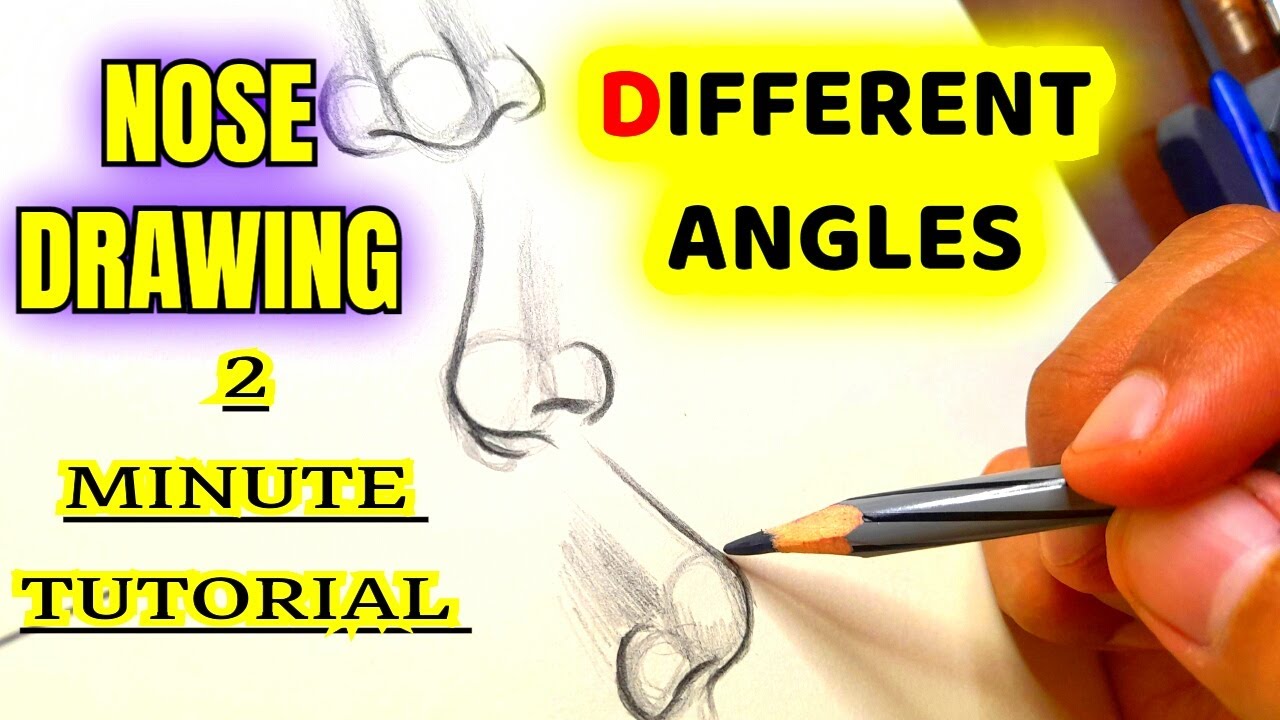 How To Draw A Nose From Different Angles Drawing Noses For Beginners