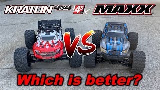 Arrma Kraton 4S vs. Traxxas Maxx comparison review!