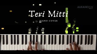 Teri Mitti-Kesari Instrumental | Piano | B Praak | Aakash Desai | Karaoke