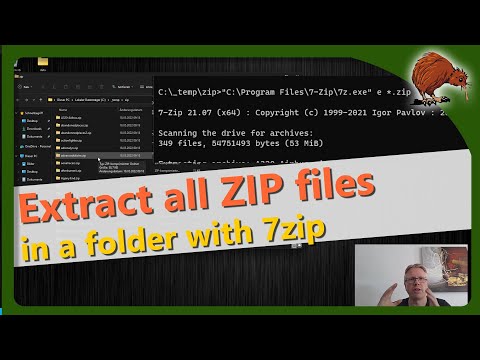 Unzip All ZIP Files In One Folder With 7zip - YouTube