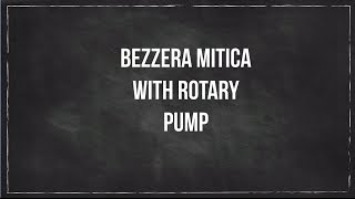 Bezzera Mitica With Rotary Pump Espresso Machine