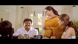 Komal Comes to Deepika Padukone's Home | Comedy Scene | Aishwarya Kannada Movie |