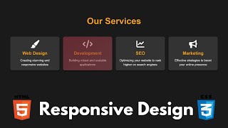 How To Make Our Services Section Using HTML And CSS | Our Services Page Design