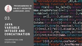 java Object Oriented Programming Tutorial For Beginners Urgent | Variable and Concatenation
