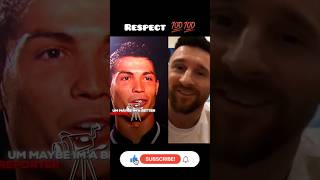 Lionel Messi Reaction on Ronaldo 💯🔥 #respect #shorts