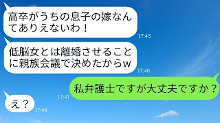 夫の親族は高卒の妻を軽蔑し、勝手に離婚を進め、「大学卒と再婚しなさい！」と強要したが、妻の職業を知った瞬間、全員が青ざめた。