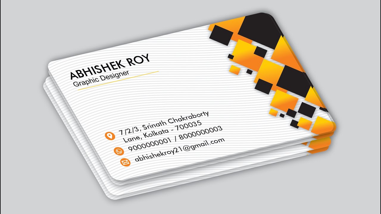 How To Make Creative Business Card | Coreldraw Tutorial Step By Step ...