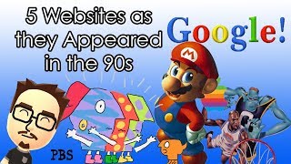 5 Websites as they Appeared in the 90s