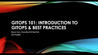 GitOps 101 Introduction to GitOps & Best practices