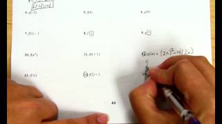 Evaluate Functions using Function Notation