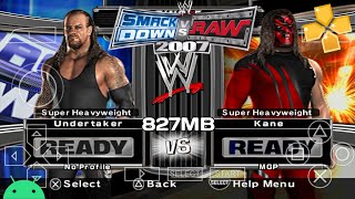 WWE SmackDown Vs. Raw 2007 PSP Game For PPSSPP Emulator On Android Mobile Device | Gameplay