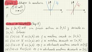 Estudiar la monotonía de la función f(x)=x^2