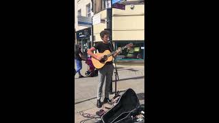 Alfie Sheard busking - Your song