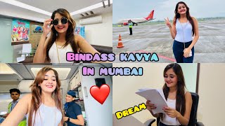 Biggest Surprise 😍Life me 1st time Mumbai Ja rahi hu My Dream Come True ✈️ Bindass Kavya in Mumbai